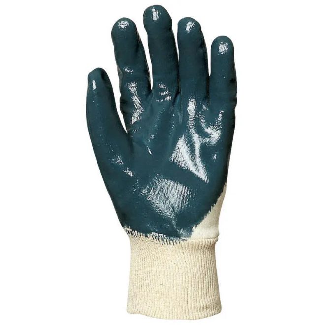 MV tenyéren mártott kék nitril kesztyű 9, 9419