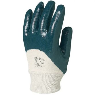 MV tenyéren mártott kék nitril kesztyű 11, 9421