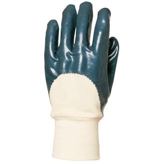   MV Eurotril kézhátig duplán mártott kék nitril kesztyű, act 10, 9610