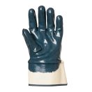 MV Eurotril kézhátig duplán mártott kék nitril kesztyű, act 9, 9629