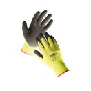 MV Cerva Palawan nylon latex mártott kesztyű, sárga-fekete 8, 0108002999080