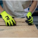 MV Cerva Palawan nylon latex mártott kesztyű, sárga-fekete 9, 0108002999090