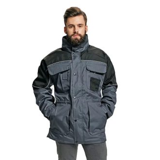   MV Cerva Ultimo vízhatlan munkavédelmi kabát fekete/szürke 2XL, 0301006500005