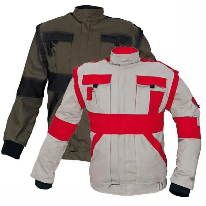 MV Cerva Max munkavédelmi dzseki 2 az 1 ben 260g/m2 szürke/piros 52, 0301021008052