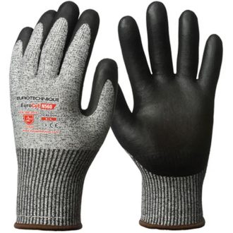   MV Eurocut 5 N560 szürke vágásbiztos Tenyerén fekete nitrillel 9, 1CRLG09