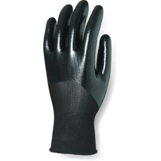   MV szerelőkesztyű, szürke PA/fekete nitril mártás, 3/4 hát 8, 1NIAB08