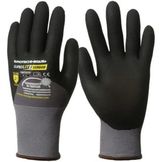   MV Eurolite szerelőkesztyű ökölcsontig fekete mikrohabosított nitril 7, 1NITG07