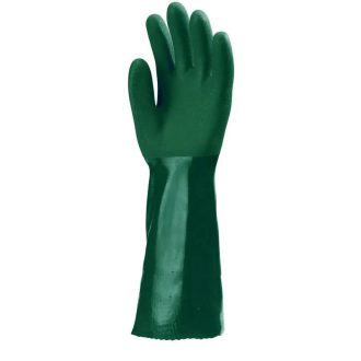   MV mártott polimer kesztyű, zöld, vegyszerálló, 40cm 8, 3738 KESZTYŰ