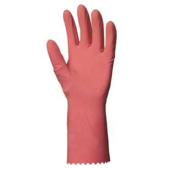   MV HTG rózsaszín gumikesztyű, 30cm/0,4mm, bolyhozott belső XL, 5020 KESZTYŰ