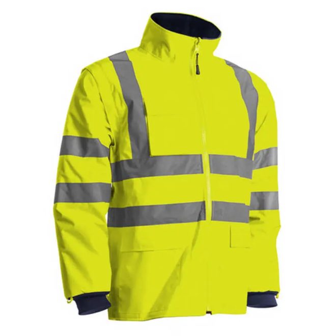 MV Coverguard Kanata 4/1 HI-viz sárga/kék PE kabát S, 7KANYS