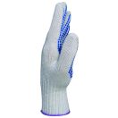 MV kötött, kék pöttyös, vastag polipropilén/pamut kesztyű 10, GAN4376