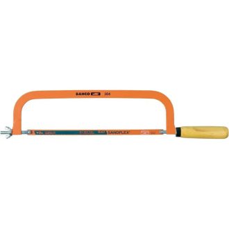   Bahco keretes fémfűrész 300mm, acél keret, fa markolat, bimetál fűrészlap, 304