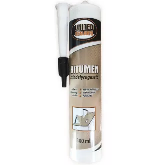   United Sealants Bitumen oldószeres tömítőmassza, zsindelyragasztó 300ml, fekete, 2030