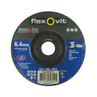   Flexovit Speedoflex tisztítókorong 125x6,4x22,2mm, A 24/30 Q-BF27, fém-inox, 66252832577