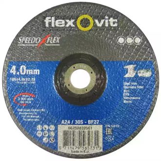   Flexovit Speedoflex tisztítókorong 115x4,0x22,2mm, A 24/30S BF27, fém-inox, 66252919649