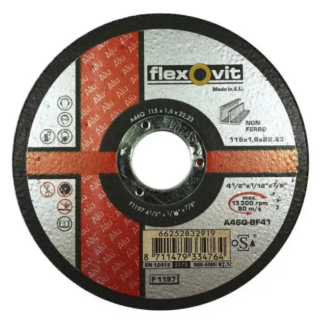 Flexovit Industrial Line vágókorong 125x1,6x22,2mm, A 46 Q-BF41, ALU, 66252951061
