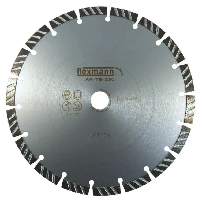 Flexmann For Cut gyémánttárcsa AK-TB 125x10x22,2mm turbo szegmentált, univerzális, AK-TB-125