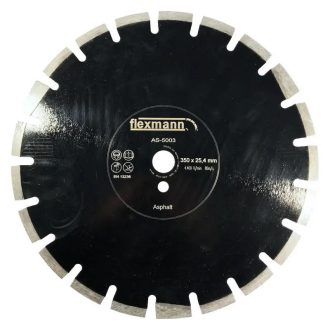   Flexmann For Cut gyémánttárcsa AS 350x3,0x10x20x25,4mm szegmentált, aszfalt, frissbeton, U alakú, kalapács szegmenses, AS-5003