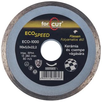   Flexmann For Cut gyémánttárcsa ECO 110x1,6x5x22,2mm folyamatos élű, kerámia, csempe, ECO-1000