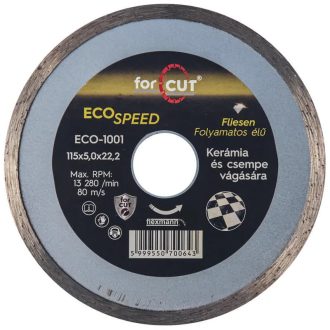   Flexmann For Cut gyémánttárcsa ECO 115x2,0x5x22,2mm folyamatos élű, kerámia, csempe, ECO-1001