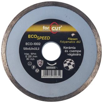   Flexmann For Cut gyémánttárcsa ECO 125x2,0x5x22,2mm folyamatos élű, kerámia, csempe, ECO-1002