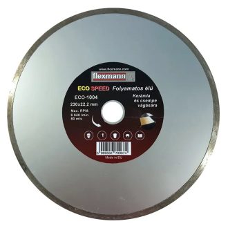   Flexmann For Cut gyémánttárcsa ECO 230x2,4x5x22,2mm folyamatos élű, kerámia, csempe, ECO-1004