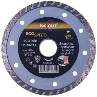   Flexmann For Cut gyémánttárcsa ECO 125x2,6x7x22,2mm turbo, univerzális, ECO-1016