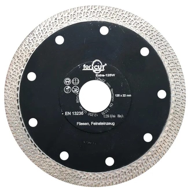 Flexmann For Cut gyémánttárcsa EXTRA W 125x1,2x8x22,2mm folyamatos élű, kerámia, csempe, EXTRA-125W