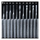 Flexmann For Cut gyémánt tűmaró (különböző fejformákkal), GY-T