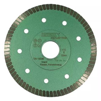   Flexmann For Cut gyémánttárcsa INDUSTRY 115x1,4x22,2mm turbo, gránit, márvány, kerámia, csempe, tűrkíz színű, INDUSTRY-115