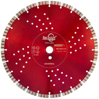   Flexmann For Cut gyémánttárcsa PRO 350x3,0x12x24x25,4mm turbo szegmentált piros, univerzális, PRO-350-12
