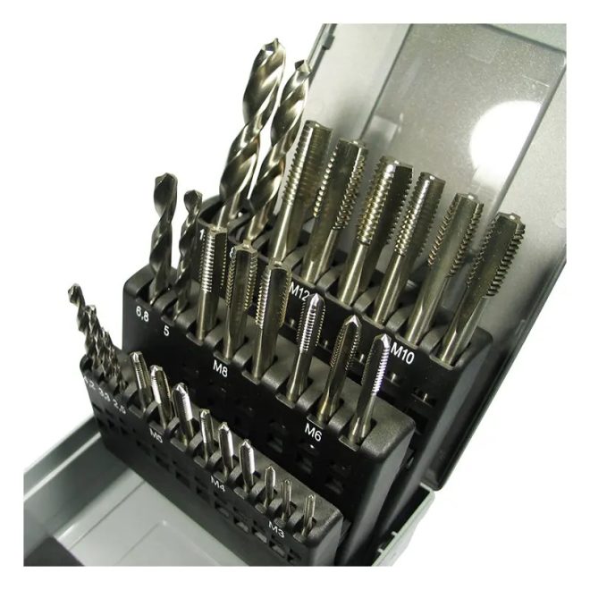 Flexmann For Cut kézi menetfúró készlet 7 részes, M3-M12 + fúrószárak, SHA-7