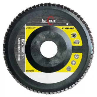   Flexmann For Cut Standard lamellás csiszolókorong 125x22mm Z80 műanyag, kúpos, fém-inox, SK-1052
