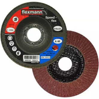   Flexmann Speed-flex lamellás csiszolókorong 115x22,2mm,  A40, kúpos, fa, fém,, V-1006