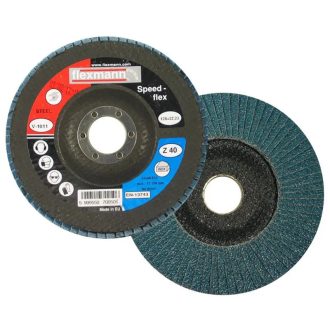   Flexmann Speed-flex lamellás csiszolókorong 125x22,2mm, Z40, kúpos, fém-inox, V-1011