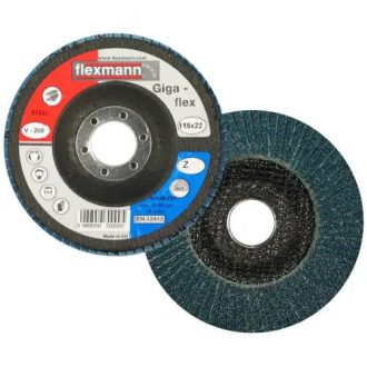   Flexmann Gigaflex lamellás csiszolókorong 115x22,2mm, Z80, kúpos, fém-inox, V-2003