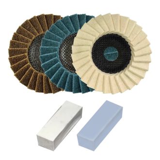   Osborn polírozó készlet 5 db-os, 125x22,23 5"x7/8" 3 db korong, polírpaszta 2 db, 6900041100