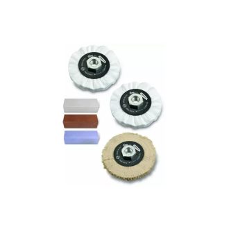   Osborn polírozó készlet 6 részes, 100xM14 3 db polírozó korong, fehér, barna, kék polírpaszta, 8603-600 006