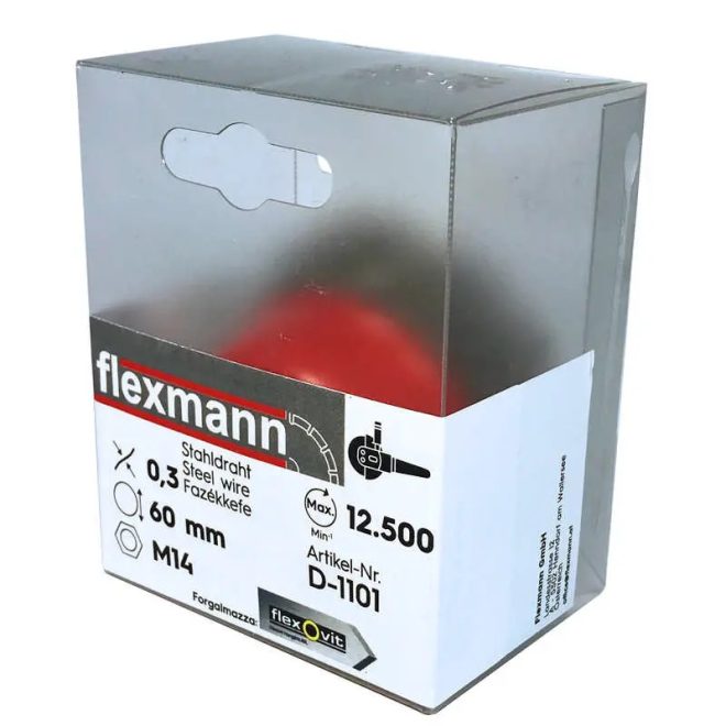 Flexmann For Cut fazékkefe 60xM14-0,30 hullámos, D-1101
