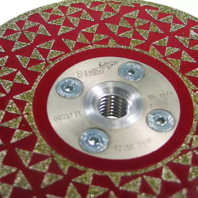 Flexmann For Cut gyémánttárcsa KGS K50 115xM14mm, piros, síkvágó, márvány, mészkő, homokkő, műkő, kétoldalas, süllyesztett felfogatás, 073115201