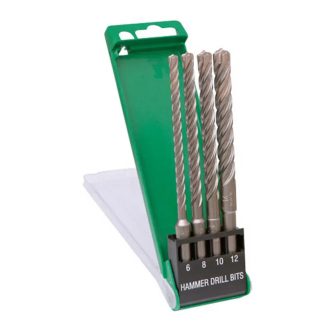   Hikoki TCT fúrószár készlet SDS-Plus, 4élű 4db-os (6/8/10x165mm, 12x160mm), 783390