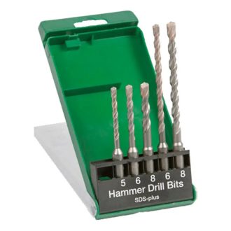   Hikoki TCT fúrószár készlet SDS-Plus, 2élű 5db-os (5/6/8x110mm, 6/8x160mm), 782530