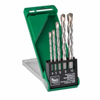   Hikoki kőzetfúró készlet 5db-os (4/5x85mm, 6x100mm, 8/10x120mm), billenthető tokban, 780898