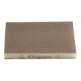   Klingspor csiszolóhasáb-rugalmas, 2 oldalú 123x96x12,5mm P220-SW 501 TR-festék/lakk/kitt,fa, 353262
