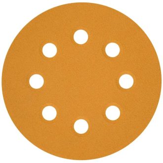   Flexmann For Cut tépőzáras csiszolókorong GOLD 125mm/GLS5(8 lyuk)P100, festék, lakk, kitt, VG-5217