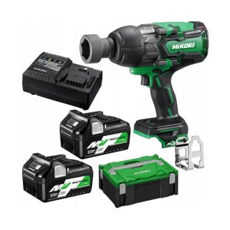   Hikoki akkus MultiVolt 36V ütvecsavarozó 3/4" szénkefementes,max 1800Nm + 2 db BSL36A18 akku (36V/2,5Ah) és 1 db UC18YSL3 töltő, Hitboxban, WR36DAWRZ
