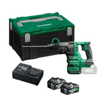   Hikoki akkus MultiVolt 36V fúrókalapács +2db akku +töltő +szerszámkoffer, DH3628DAWRZ