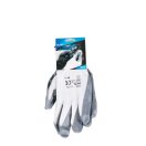 Lev kesztyű, fehér, fekete nitrilbe mártott 10, XL, 50533