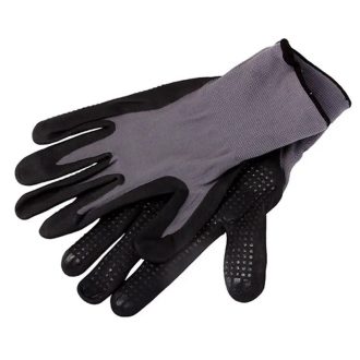   Lev mv nylon kesztyű, szürke, fekete nitrilbe mártott 10-es, 50539