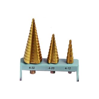   Lev Festa léptető fúrószár készlet DIN 1412C HSS TITAN 4-12/4-20/4-32mm, ALU, fém-inox, műanyag, 20495